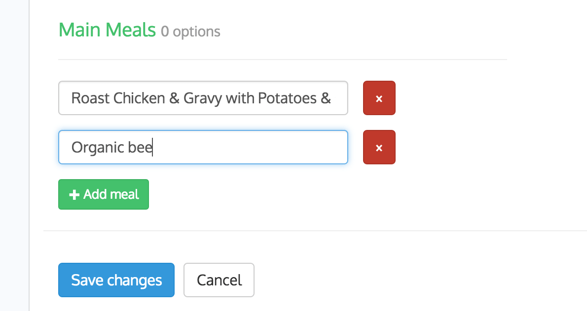 Easy meal editing for caterers with DinnerPay